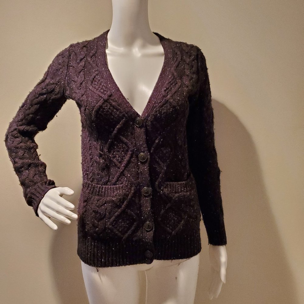 Madewell Cable Knit Button-Up Cardigan